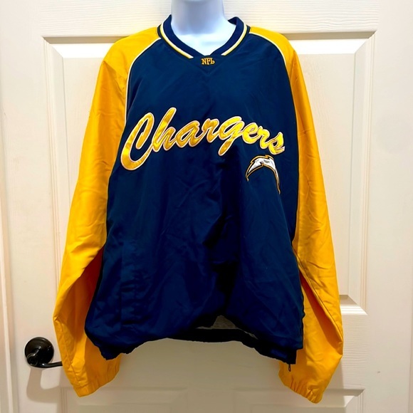 NFL Tops - Vintage NFL Chargers V-Neck Pullover Windbreaker Sweater